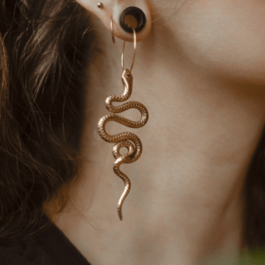 Snake Brass Earrings big